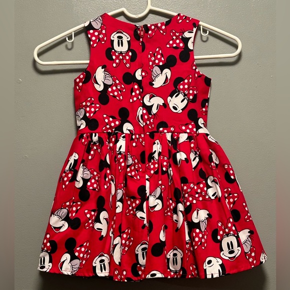 Disney Minnie Mouse Dress Red/Black/White  Size 3 - Picture 2 of 7